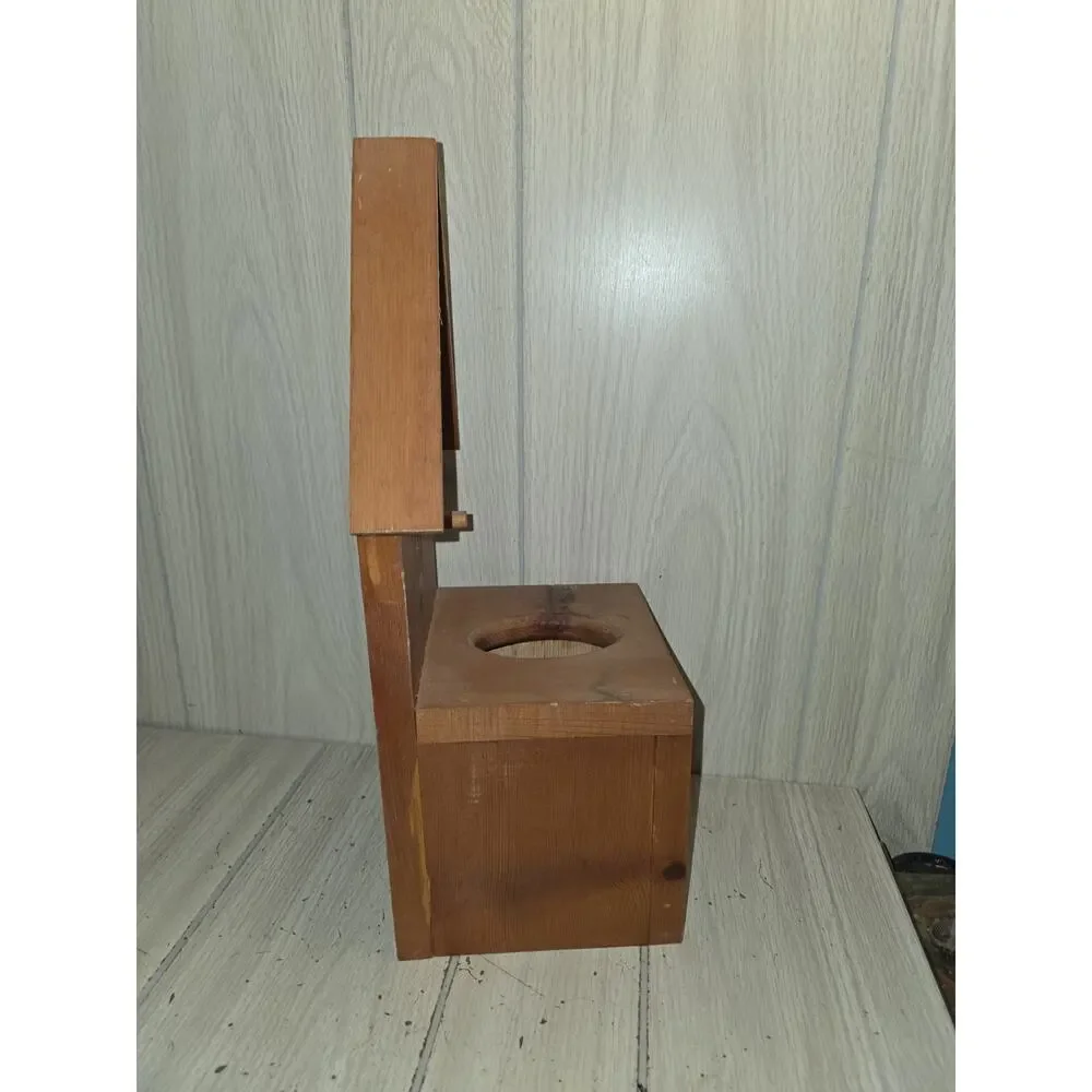 Vtg Wood Bird House Handmade Tissue Box Cover Farmhouse Cottagecore Country